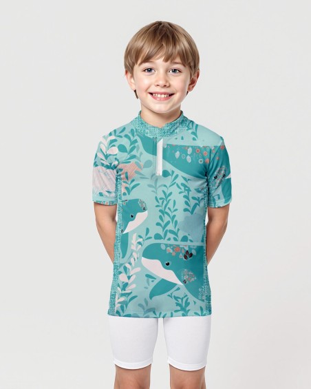 ANTI UV 50+ T-SHIRT → WHALES - 1