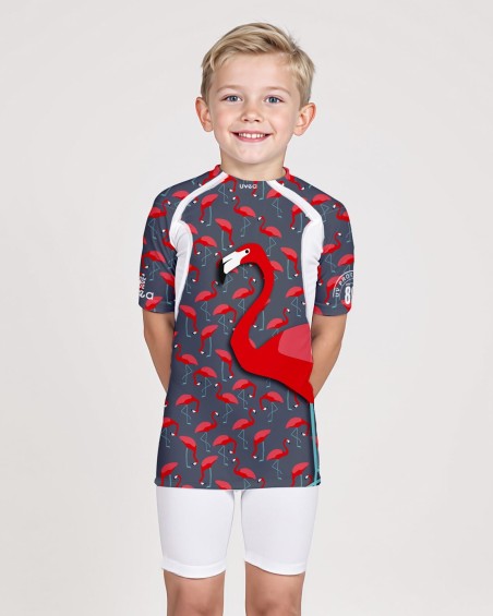 TEE SHIRT UV 80 → FLAMINGO