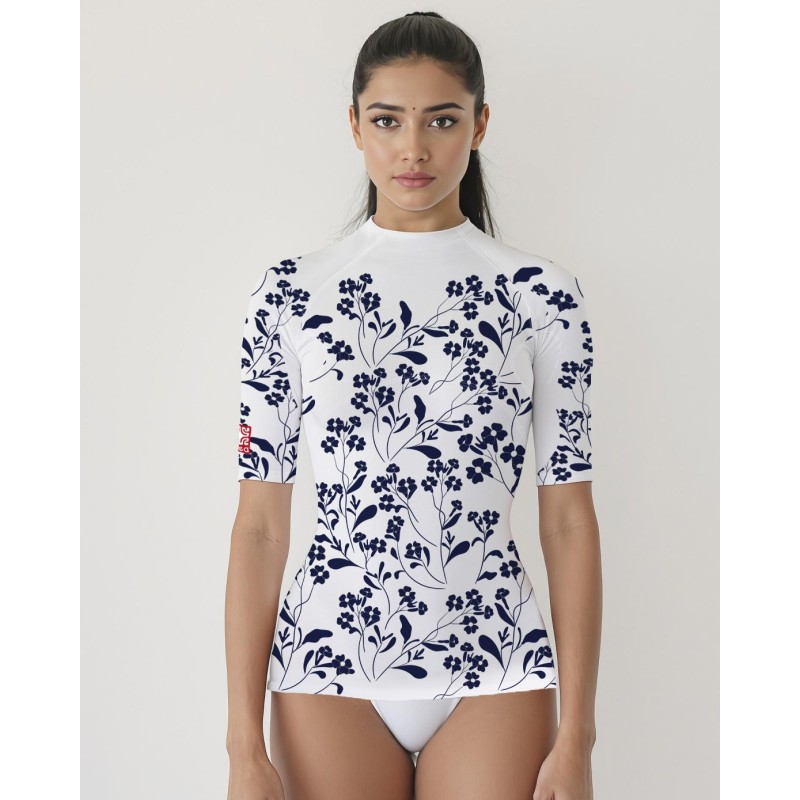 Tee-shirt anti UV femme FLEURBLEU – UPF 80 | Maillot de bain de protection solaire - 1