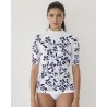 Tee-shirt anti UV femme FLEURBLEU – UPF 80 | Maillot de bain de protection solaire - 1