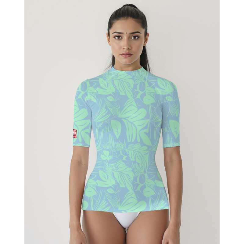 Tee-shirt anti UV femme BLEUVERT – UPF 80 | Maillot de bain de protection solaire