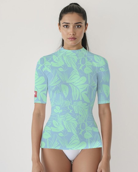 Tee-shirt anti UV femme BLEUVERT – UPF 80 | Maillot de bain de protection solaire - 1