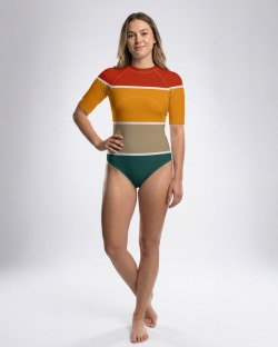 UV-Badeanzug UPF 80 Damen – LINE - 5 — manche courte