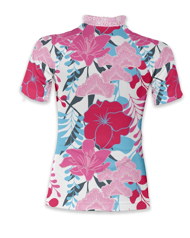 copy of UPF 50+, Aloha rose short sleeve rash top-UV SWIM SHIRT UPF 50+-UVEA