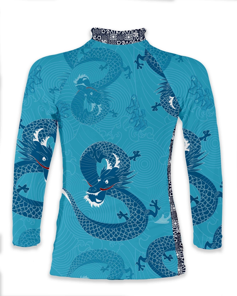 UPF 50+, Blue Dragon long sleeve rash top-UV SWIM SHIRT UPF 50+-UVEA