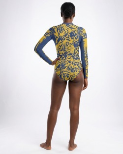 Combinaison anti-UV UPF 80 femme – FEUILLAGEJAUNE — manche longue