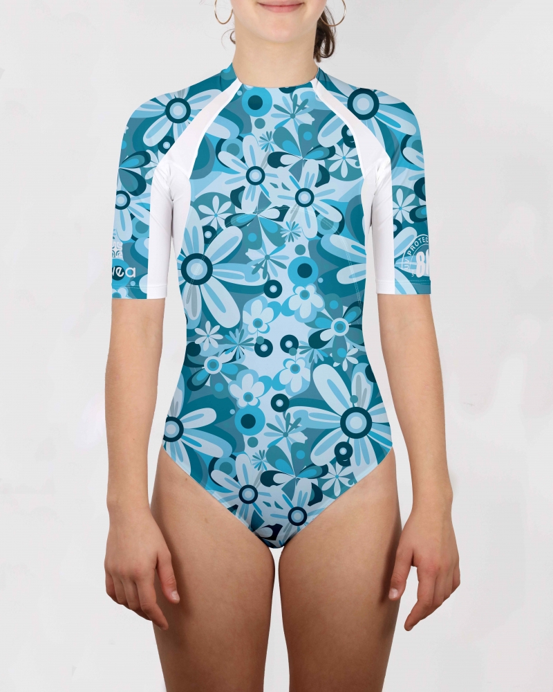 Swimwear 1 piece women - BUEFLOWER-SWIMWEAR UPF 80-UVEA