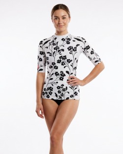 UV-T-Shirt UPF 80 Damen – FLEURBLEU - 1 — manche courte