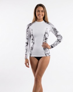 UV-T-Shirt UPF 80 Damen – WHITEISBACK - 1 — manche longue