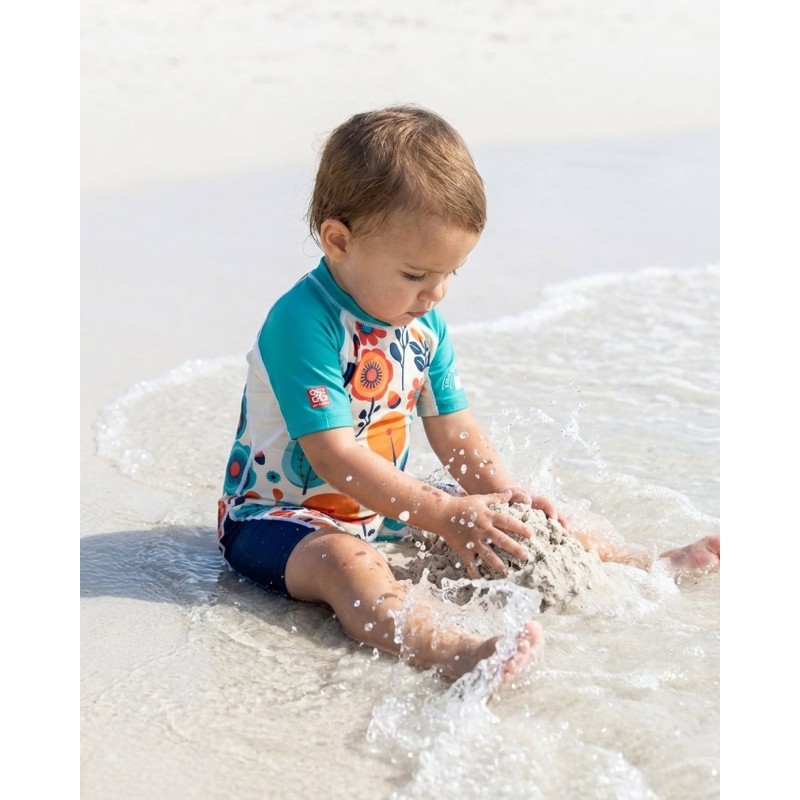 UV-Badeanzug Kinder SEAFLOWER | UPF 80 | Meeresthema