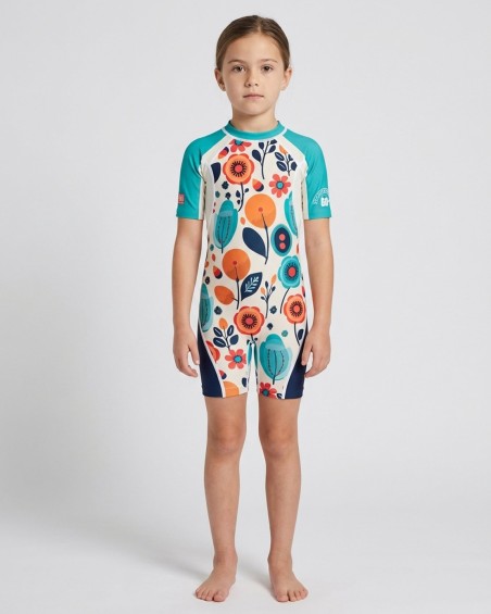 UV-Badeanzug Kinder SEAFLOWER | UPF 80 | Meeresthema