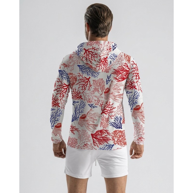 Camiseta Anti-UV UPF 80 con Capucha Hombre – CORAIL - 2