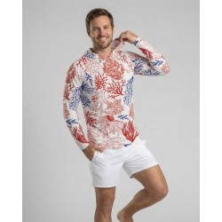 UV-T-Shirt mit Kapuze UPF 80 Herren – CORAIL - 1