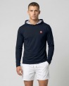 Tee-shirt anti-UV Capuche UPF 80 homme – MARINE vue 2