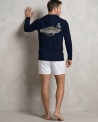 Tee-shirt anti-UV Capuche UPF 80 homme – MARINE vue 1