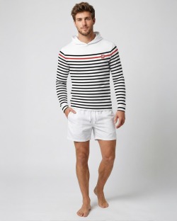 Men's UPF 80 Hooded UV T-shirt – FRANCE - 2