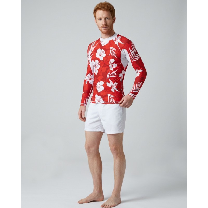 Men's UPF 80 UV T-shirt – HAWAII ROUGE - 4