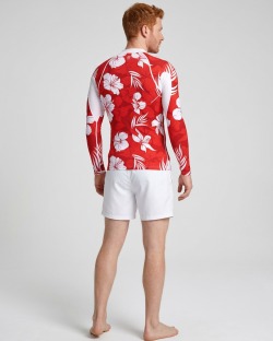 Tee-shirt anti-UV UPF 80 homme – HAWAII ROUGE — manche longue