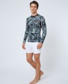 Tee-shirt anti-UV UPF 80 homme –  FEUILLEJUNGLE — manche longue vue 1