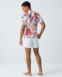 Tee-shirt anti-UV UPF 80 homme – CORAIL — manche courte