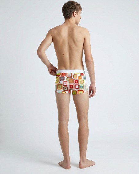 Boxer de bain Homme DAMIER | Maillot recyclé | géométrique & recyclé