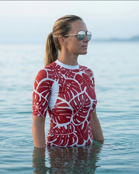 Tee-shirt anti-UV UPF 80 femme – FEUILLEROUGE