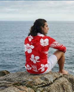 UV-T-Shirt mit Kapuze UPF 80 Herren – HAWAII ROUGE