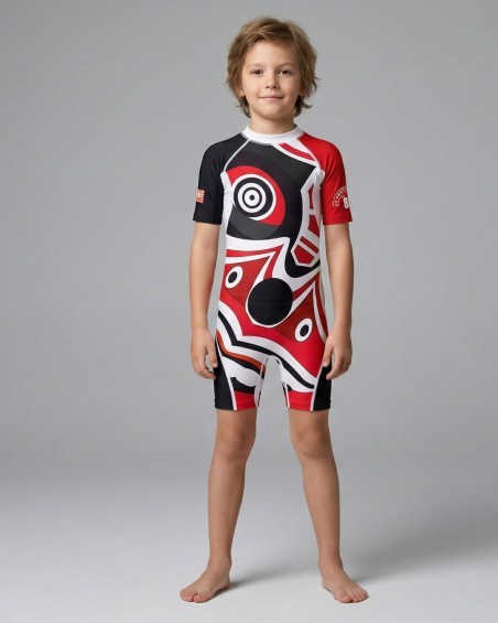 Kids' UPF 80 UV Swimsuit – MASQUE - 2