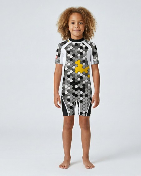 Kids' UPF 80 UV Swimsuit – BEE - 2