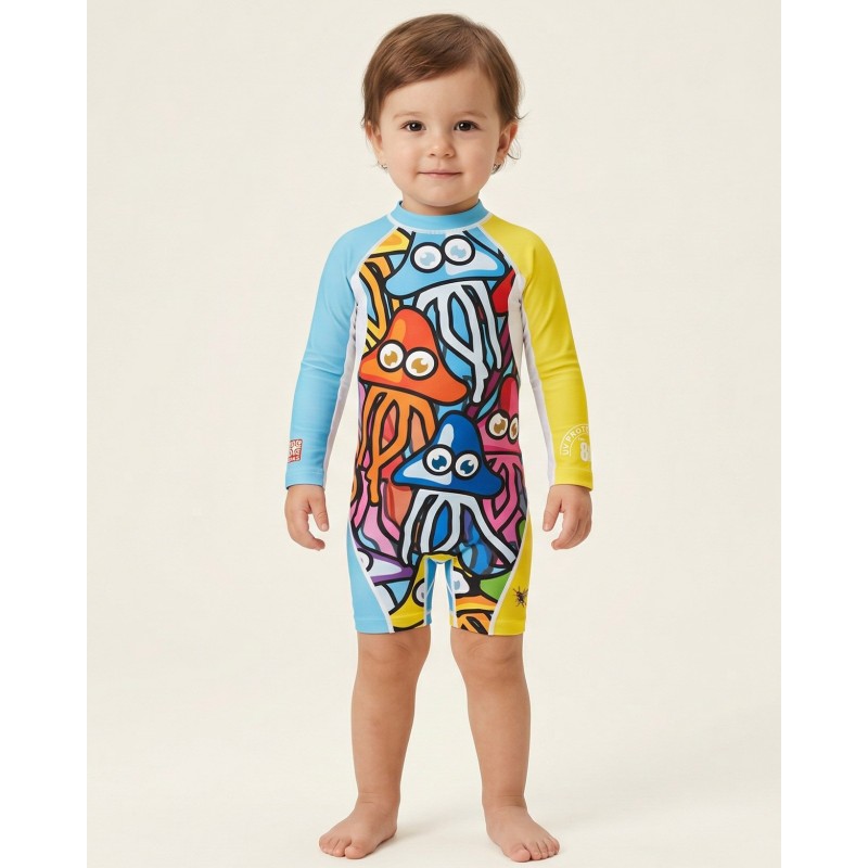 UV-Badeanzug Kinder FUNNYJELLY | UPF 80 | UV-Sensor-Reißverschluss