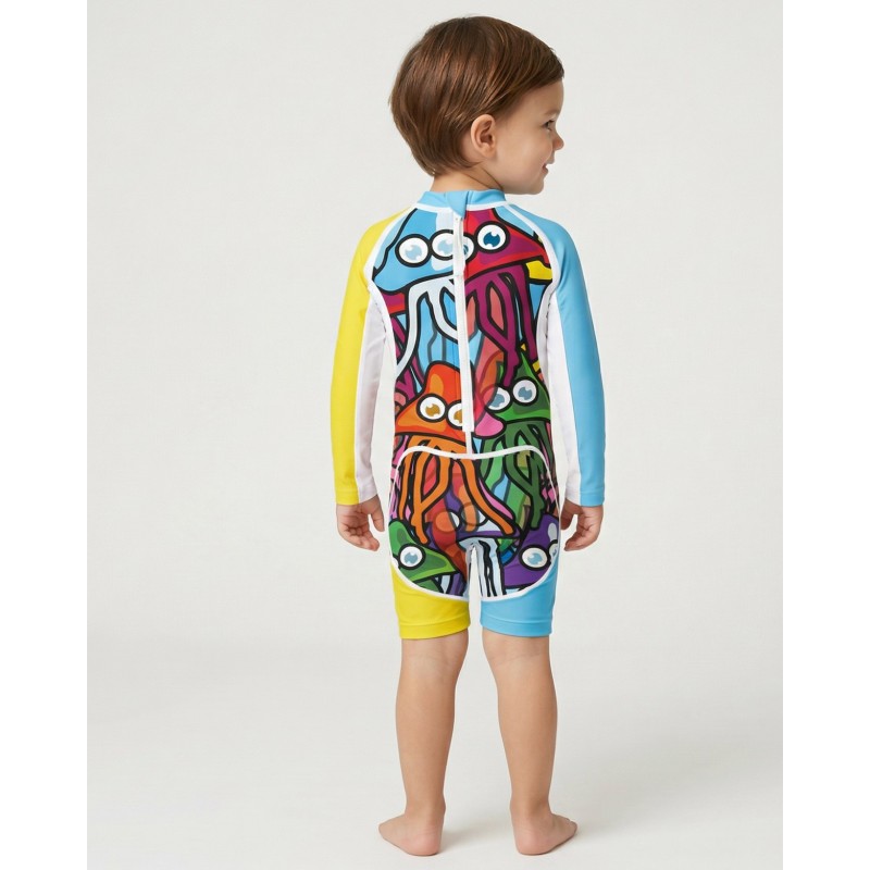 Combinaison Anti-UV Enfant FUNNYJELLY | UPF 80 | Zip Capteur UV
