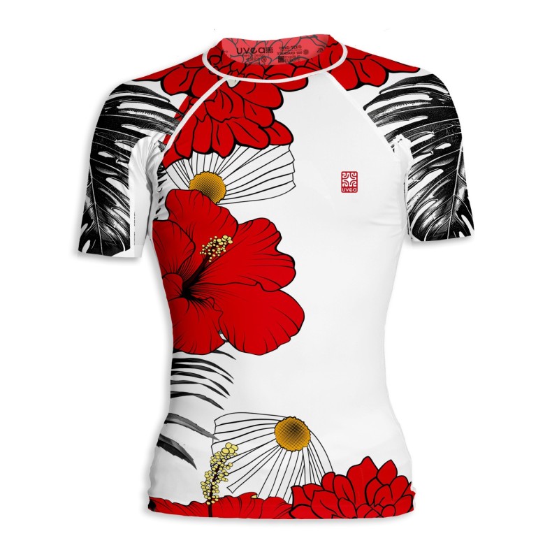 Lycra UV 80 → Rote Blume - 1