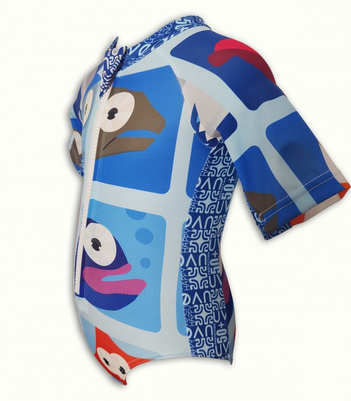 UPF 50+, A LA PECHE short sleeve surf suit-UV BATHINGSUIT UPF 50+.-UVEA