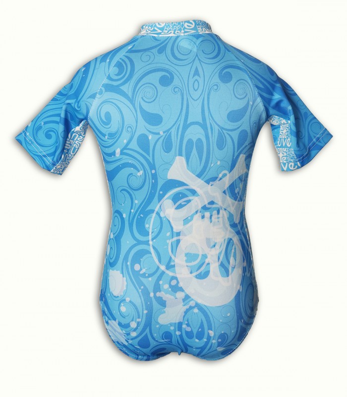 UPF 50+, FAIS MOI PEUR short sleeve surf suit-UV BATHINGSUIT UPF 50+.-UVEA