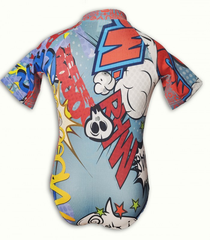 UPF 50+, CARTOON short sleeve surf suit-UV BATHINGSUIT UPF 50+.-UVEA