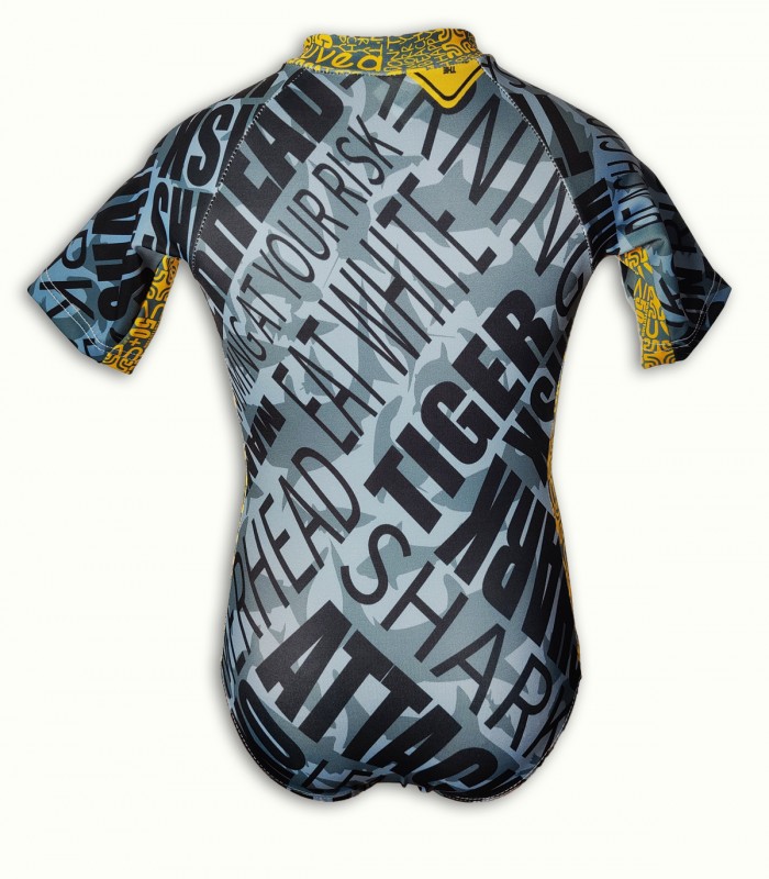 UPF 50+,  ATTENTION short sleeve surf suit-UV BATHINGSUIT UPF 50+.-UVEA