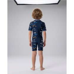 Combinaison anti-UV UPF 50+ enfant bigfishnavy — manche courte
