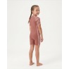 Combinaison anti-UV UPF 50+ enfant coquillage — manche courte vue 3
