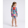 Combinaison anti-UV UPF 50+ enfant hawaii — manche longue vue 3