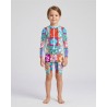 Combinaison anti-UV UPF 50+ enfant hawaii — manche longue vue 1