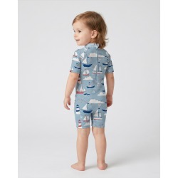 Combinaison anti-UV UPF 50+ enfant petitbateau — manche courte