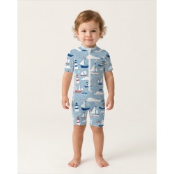 Combinaison anti-UV UPF 50+ enfant petitbateau — manche courte