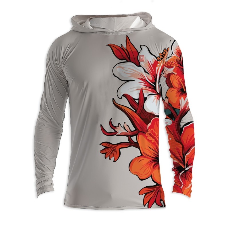 Lycra Anti-UV-Kapuze → HIBISCUS - 2