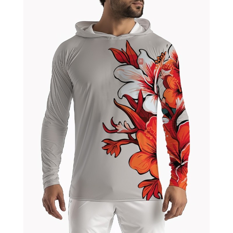 Lycra Anti-UV-Kapuze → HIBISCUS - 1
