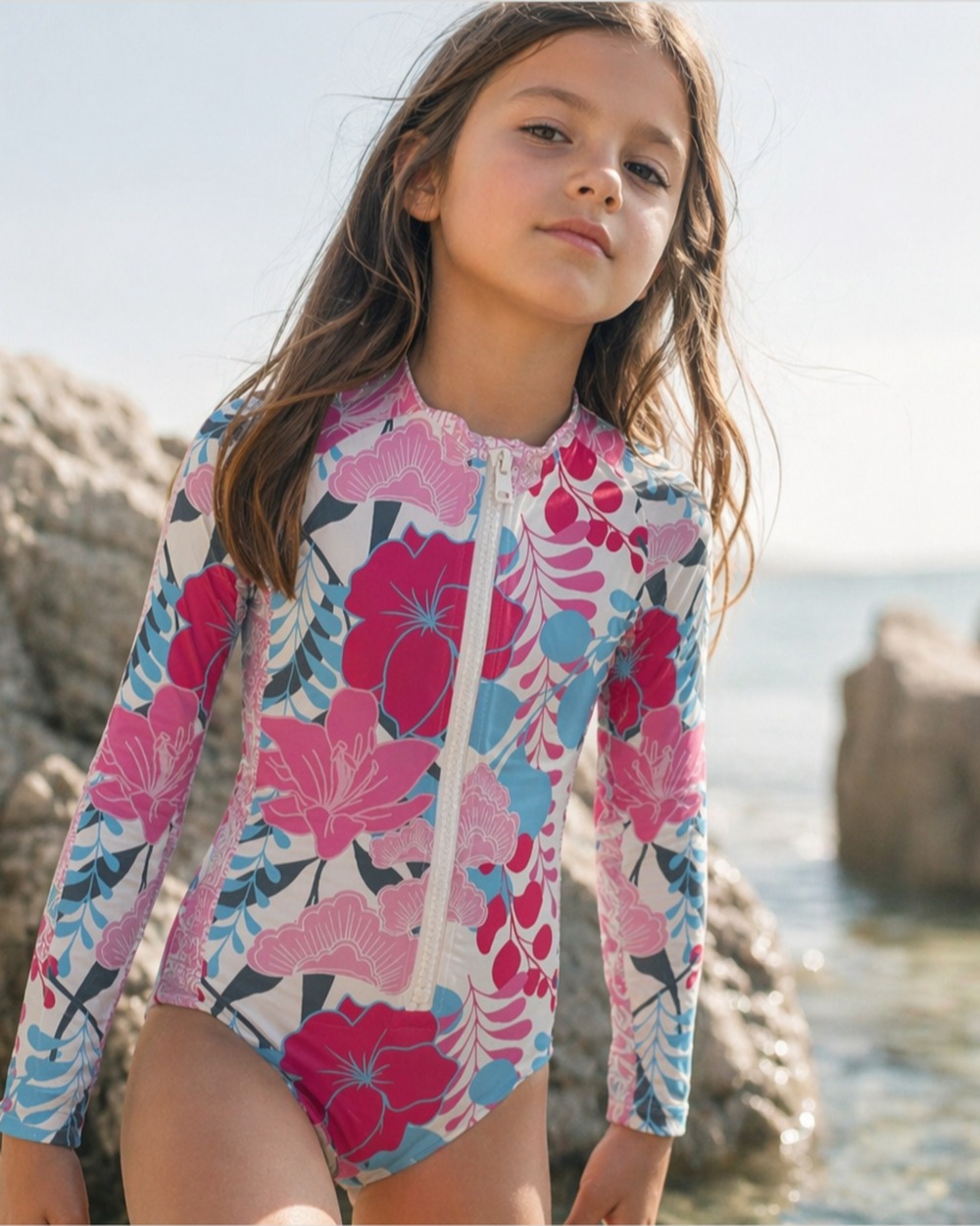 Maillot de bain anti-UV UPF 50+ enfant ALOHAPINK — lifestyle