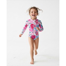 Maillot de bain anti-UV UPF 50+ enfant ALOHAPINK — face