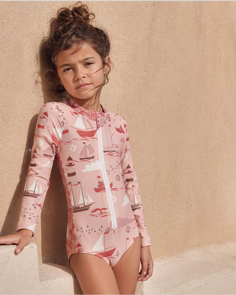 Maillot de bain anti-UV UPF 50+ enfant BATEAUROSE — lifestyle