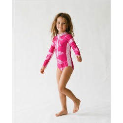 Maillot de bain anti-UV UPF 50+ enfant GALAPAGOSROSE — trois-quart