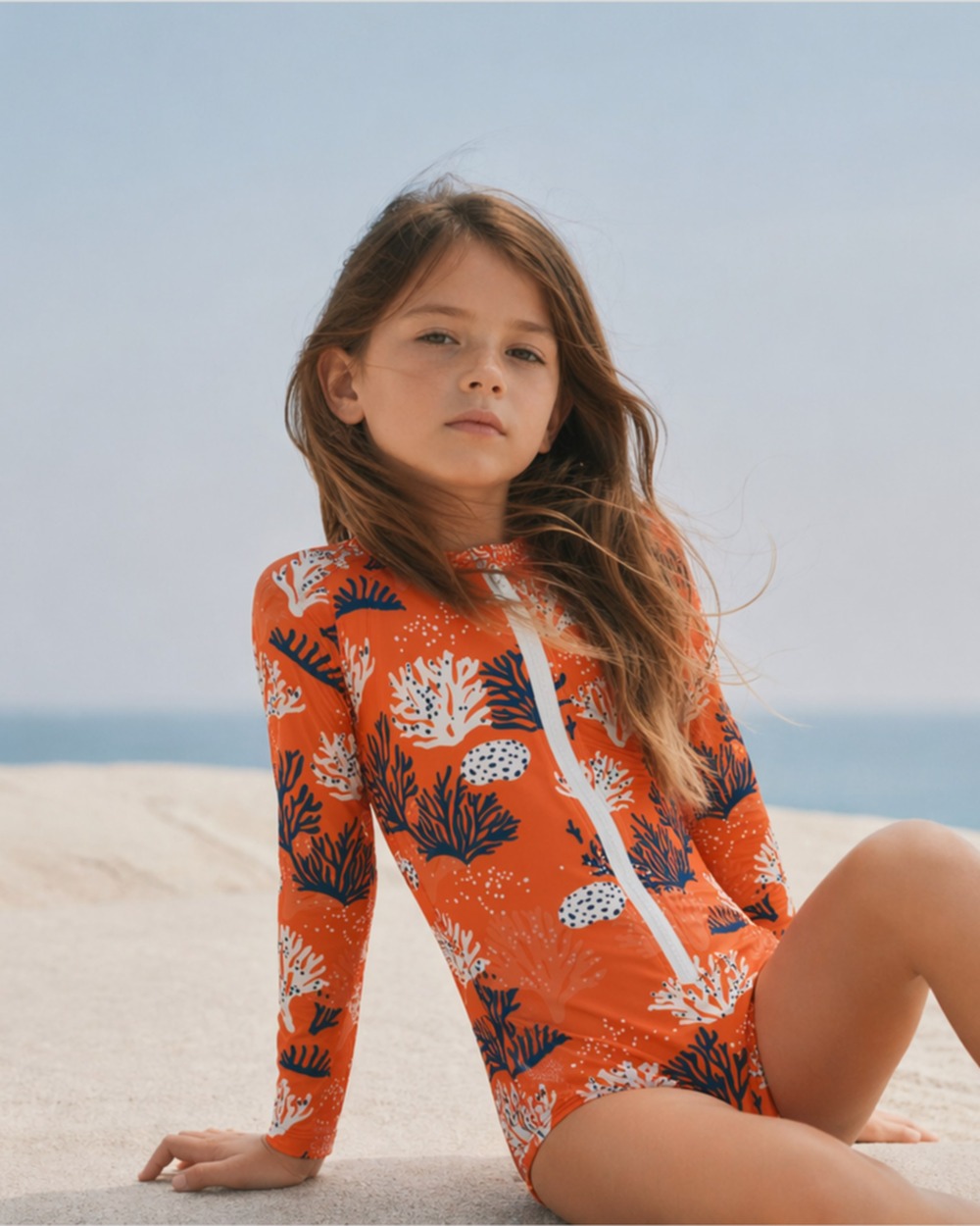 Maillot de bain anti-UV UPF 50+ enfant MERROUGE — lifestyle
