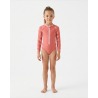 Maillot de bain anti-UV UPF 50+ enfant PINCE ROSE — face vue 2